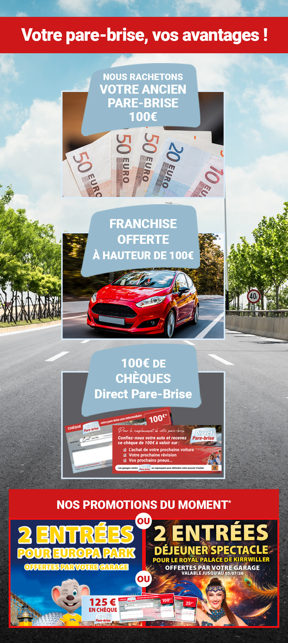 Direct Pare-Brise Alsace, découvrir nos offres de pare-brises.